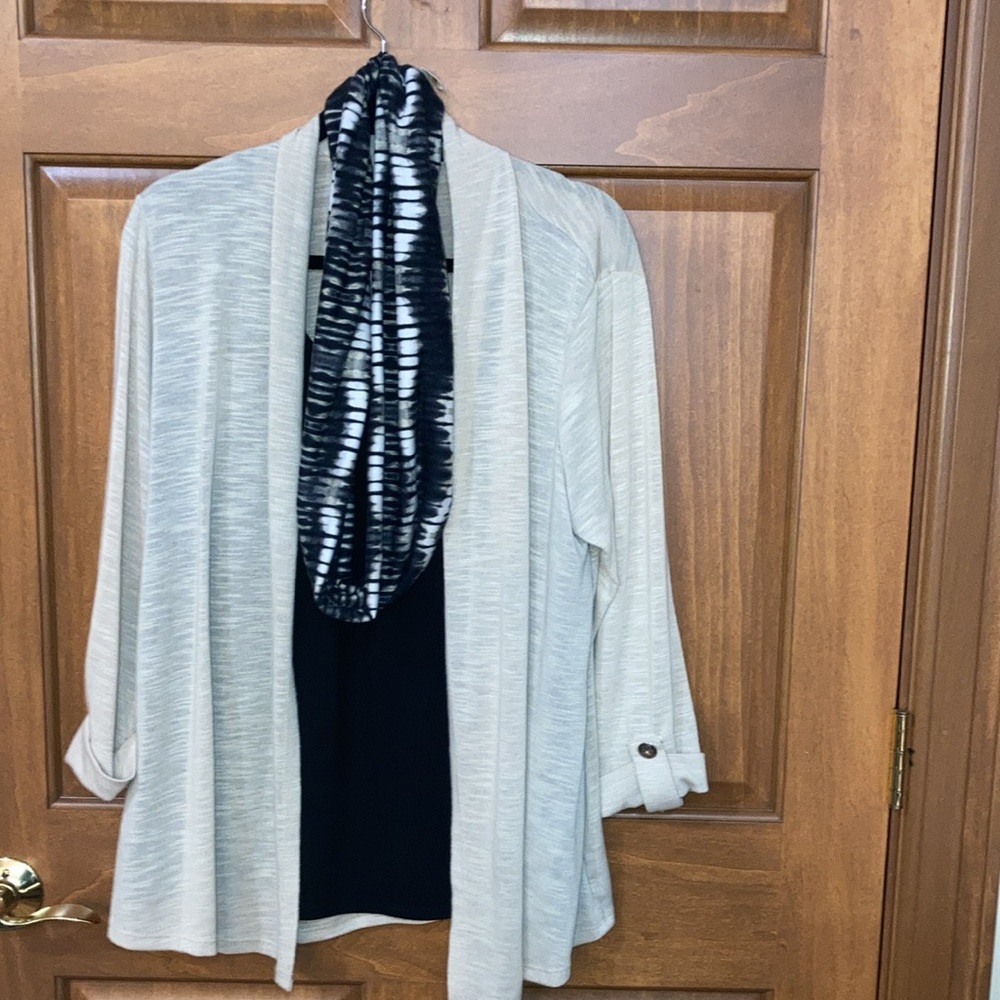 Notations 3pc Top Jacket Size 1x With Built In Ca… - image 5